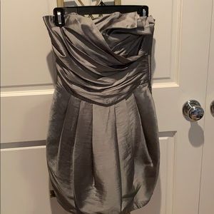silver mini party dress